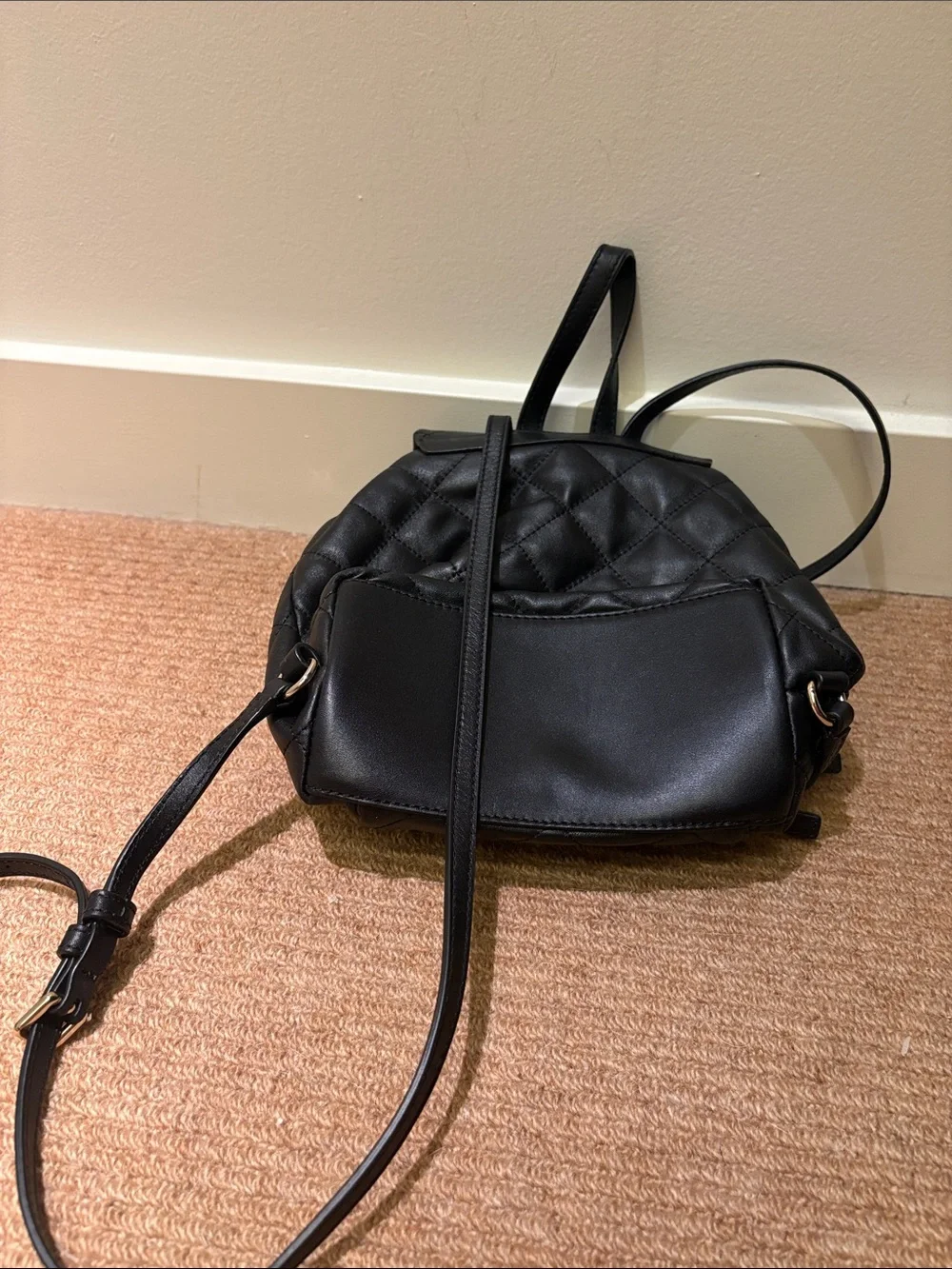 kate spade Black Quilted Leather Mini Backpack